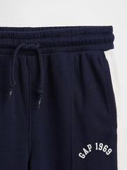Boys' Color Block Mid Waist Track Pants Trousers, Navy, S