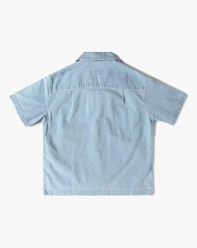 Kids' Relaxed Fit Camp Collar Camp Shirt, Lt. Blue, L