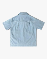 Kids' Relaxed Fit Camp Collar Camp Shirt, Lt. Blue, L