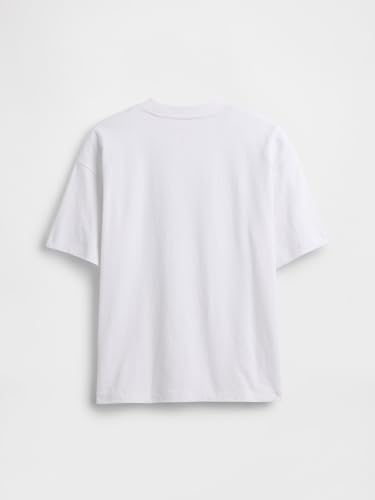 Boys' Logo Print Relaxed Fit Crew Neck T-Shirt, White, S