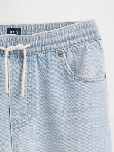 Kids' Solid Relaxed Regular Casual Jeans, LT. Blue, S