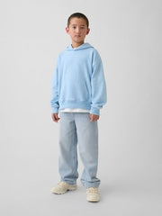 Kids' Solid Relaxed Regular Casual Jeans, LT. Blue, S