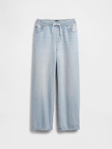 Kids' Solid Relaxed Regular Casual Jeans, LT. Blue, S