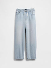 Kids' Solid Relaxed Regular Casual Jeans, LT. Blue, S