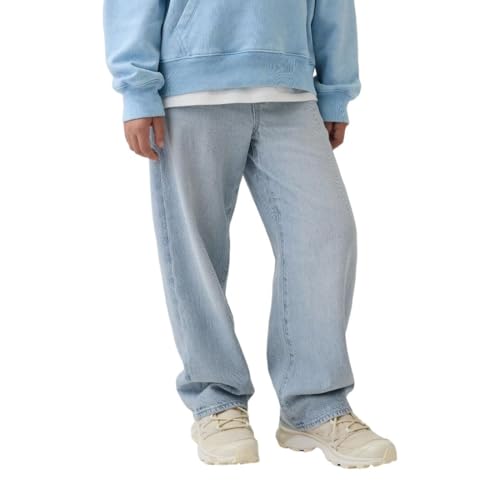 Kids' Solid Relaxed Regular Casual Jeans, LT. Blue, S