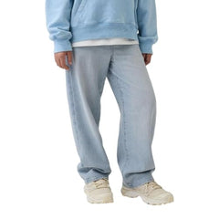 Kids' Solid Relaxed Regular Casual Jeans, LT. Blue, S