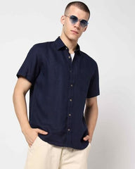 Men's Spread Collar Shirt