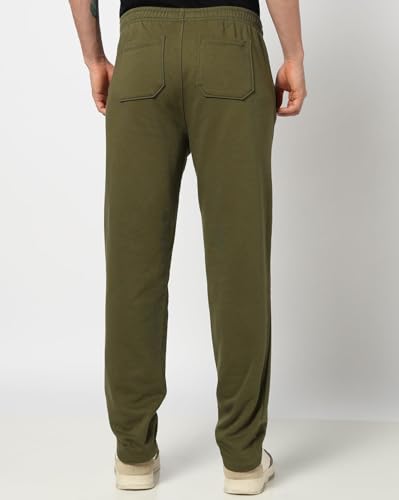 Men's Gap logo print track pants with relaxed fit and elastic waistband, designed for comfortable sportswear and loungewear.