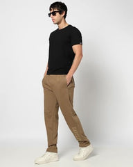 Men's Logo Print Mid Waist Track Pants Trousers