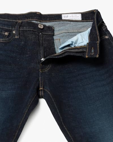 Mens Mid-Wash Straight-Fit Jeans