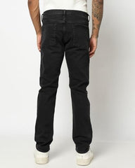 Mens Mid-Wash Slim-Fit Jeans, Black, 36