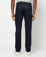 Men's Solid Slim Regular Casual Jeans, Dark Blue, 28
