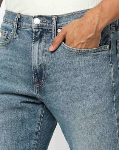 Mens Mid-Wash Slim-Fit Jeans