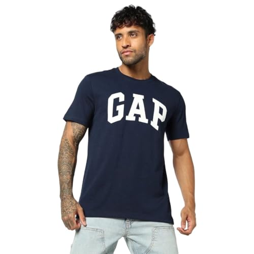 GAP Men Printed Regular Fit Round Neck Half Sleeves T-Shirt