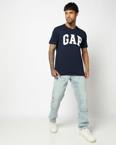 GAP Men Printed Regular Fit Round Neck Half Sleeves T-Shirt