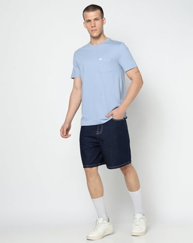 Men's Slim Crew Neck T-Shirt, Blue, S