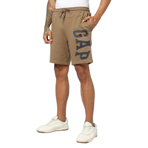 Men's Logo Print Mid Rise Shorts