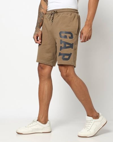 Men's Logo Print Mid Rise Shorts