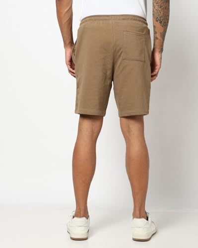 Men's Logo Print Mid Rise Shorts