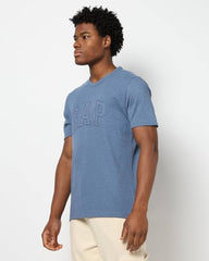 Mens Regular Logo Slim Fit T-Shirts, Blue, S