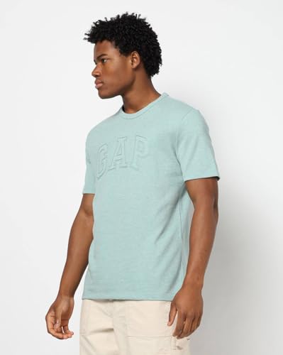 Mens Regular Logo Slim Fit T-Shirts, Aqua, S