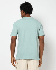 Mens Regular Logo Slim Fit T-Shirts, Aqua, S