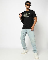 Men's Logo Print Slim T-Shirt, Black, L