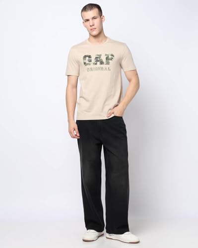 Men's Logo Print Slim Crew Neck T-Shirt