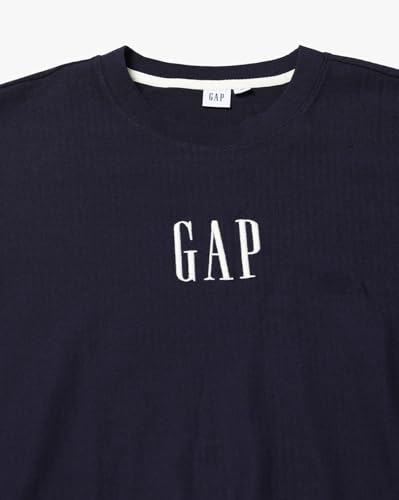 Men's Logo Print Relaxed Fit Crew Neck T-Shirt, Navy, L