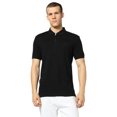 Men's Slim Polo Neck T-Shirt, Black, S