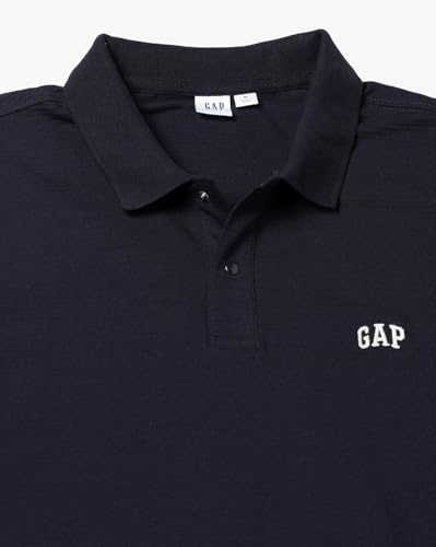 Men's Slim Polo Neck T-Shirt, Navy, XL