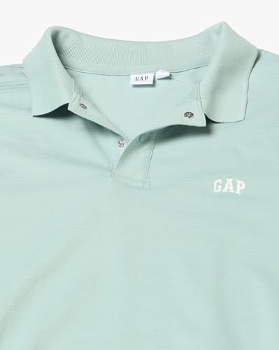 Men's Slim Fit Polo Neck T-Shirt, Aqua, S