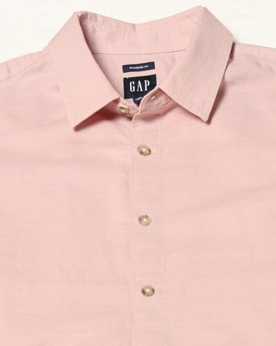 Men's Spread Collar Shirt, Lt. Pink, L