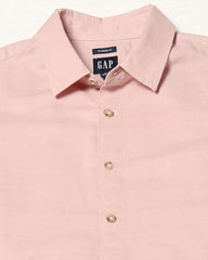 Men's Spread Collar Shirt, Lt. Pink, L