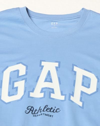 Men's Logo Print Slim Crew Neck T-Shirt, Blue, S