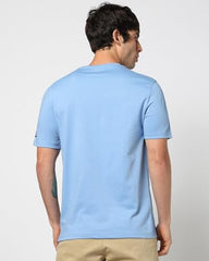 Men's Logo Print Slim Crew Neck T-Shirt, Blue, S