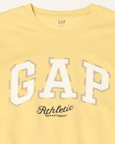 Men's Logo Print Slim Crew Neck T-Shirt, Lt. Yellow, S