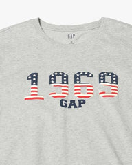 Men's Logo Print Slim Fit Crew Neck T-Shirt, Grey, S