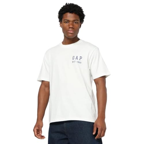 Mens Regular Nautical Relaxed Fit T-Shirts, Off White, L