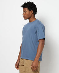 Mens Regular Solid Relaxed Fit T-Shirts, Blue, L