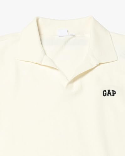 Men's Textured Slim Fit Polo Neck T-Shirt, Off White, S