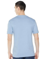 GAP Men Printed Slim Fit Round Neck Half Sleeves T-Shirt,Blue,L