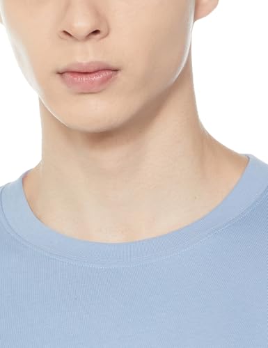 GAP Men Printed Slim Fit Round Neck Half Sleeves T-Shirt,Blue,L