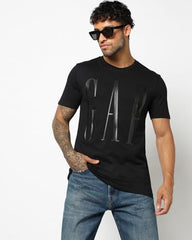 Men's Logo Print Slim Crew Neck T-Shirt