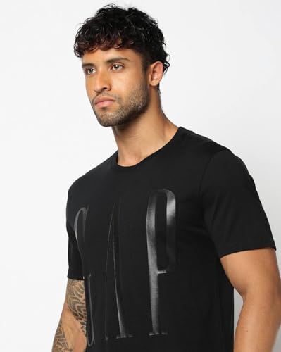 Men's Logo Print Slim Crew Neck T-Shirt