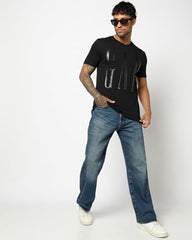 Men's Logo Print Slim Crew Neck T-Shirt