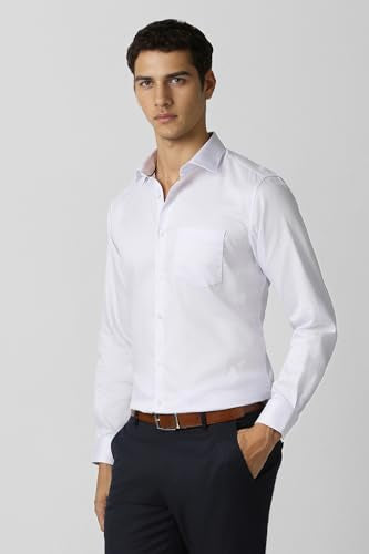 Men Lilac Textured Full Sleeves Wedding Shirt