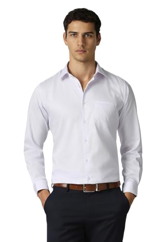 Men Lilac Textured Full Sleeves Wedding Shirt