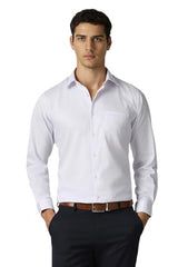 Men Lilac Textured Full Sleeves Wedding Shirt