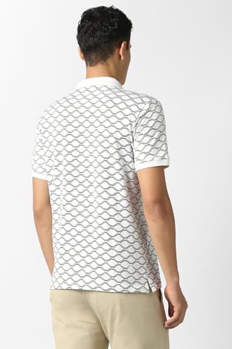 Van Heusen men's white long-sleeve T-shirt, casual upper wear, displayed flat with visible neckline and fabric texture.
